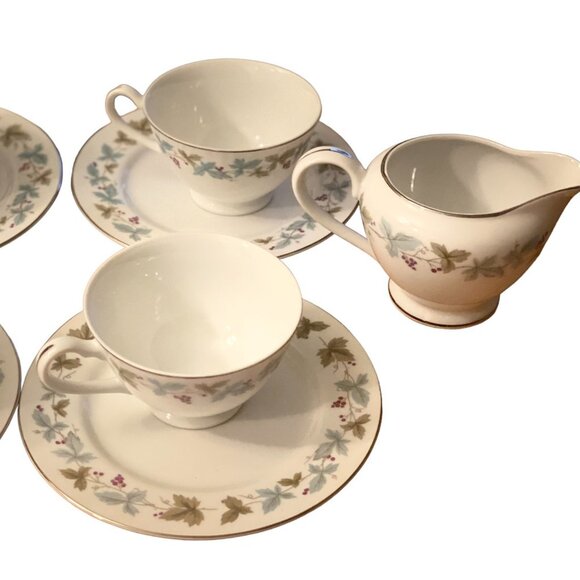 10 piece vintage fine china 4 teacups+4 saucers+1sugar bowl+creamer -Japan #6701 - Picture 3 of 16